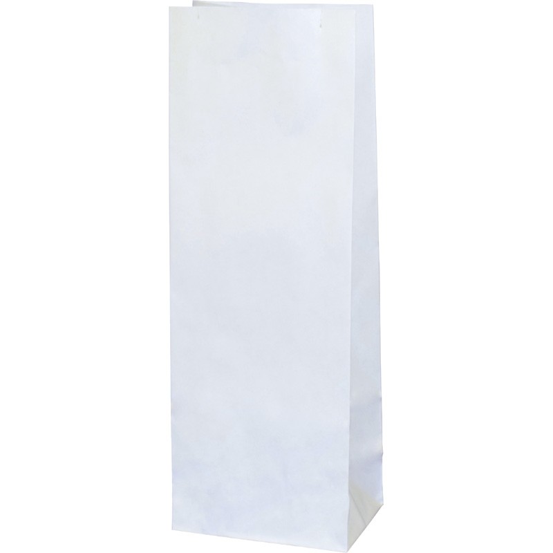 Papiertasche Bodenbeutel Weiss 10x7x28 cm