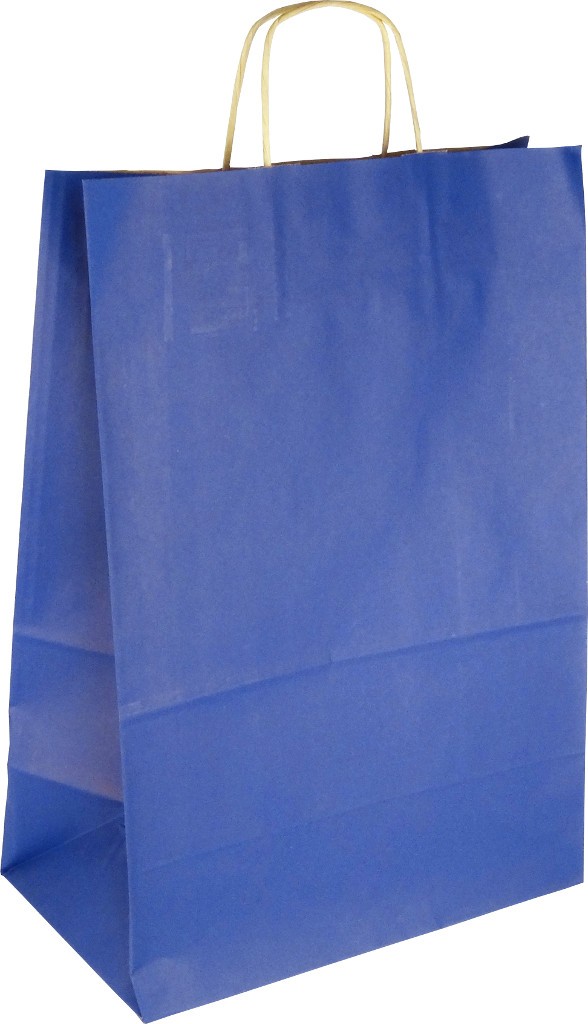 Papiertasche mit Papierkordel EKO PLUS blau